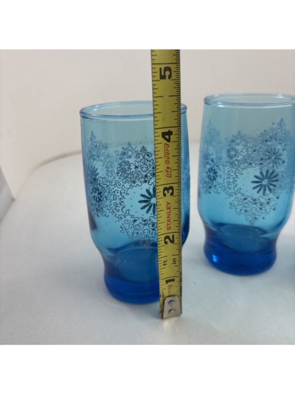 Vintage Anchor Hocking Chateau Blue Floral Juice Glass 4” - Picture 3 of 4